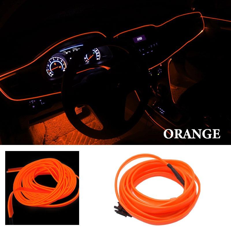 Dải Đèn Neon Linh Hoạt Thông Dụng Trang Trí Cho Nội Thất Xe Hơi, Đèn Tạo Không Khí Xung Quanh Tự Động Với Ổ USB, 1M / 3M / 5M, Nóng Bỏng, Tự Làm 7