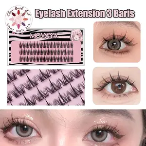 Bulu Mata Extension 3 Baris Bulu Mata Palsu Eyelash Extension Riasan Mata Trilogy