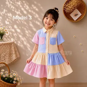 Kayila Dress Anak Perempuan Usia 3-12 Tahun Terbaru Fashion Kekinian dengan Desain Warna Cerah dan Nyaman
