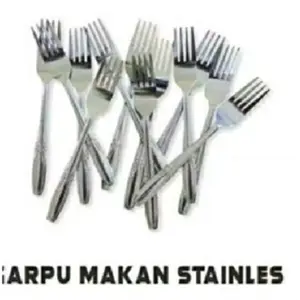 GARPU MAKAN GARPU STAINLESS GARPU ( 12 BIJI )
