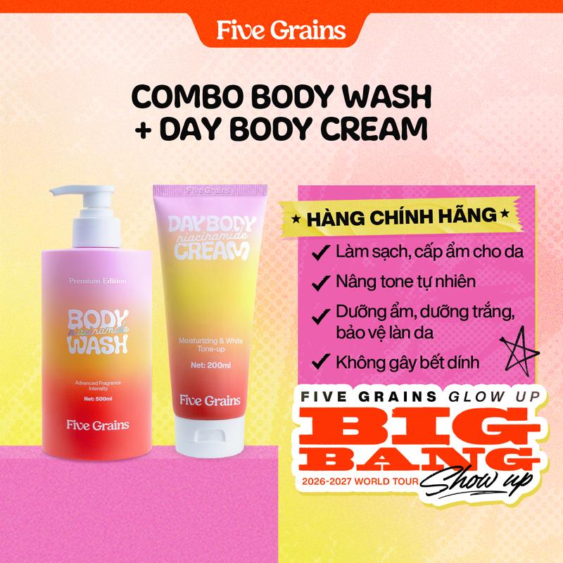 Combo giúp dưỡng trắng dưỡng ẩm da sữa tắm và sữa dưỡng thể Niacinamide,…