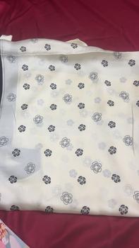 Product Review of Khăn lụa hoa nhí đen trắng kem đi biển thanh lịch 90x180cm Khăn Choàng Quàng Cổ Women from t**8 0