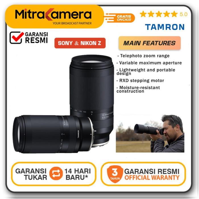 Gambar Tamron 70-300mm f/4.5-6.3 Di III RXD Lens - SONY  dari Mitrakamera Kota Administrasi Jakarta Selatan Tokopedia