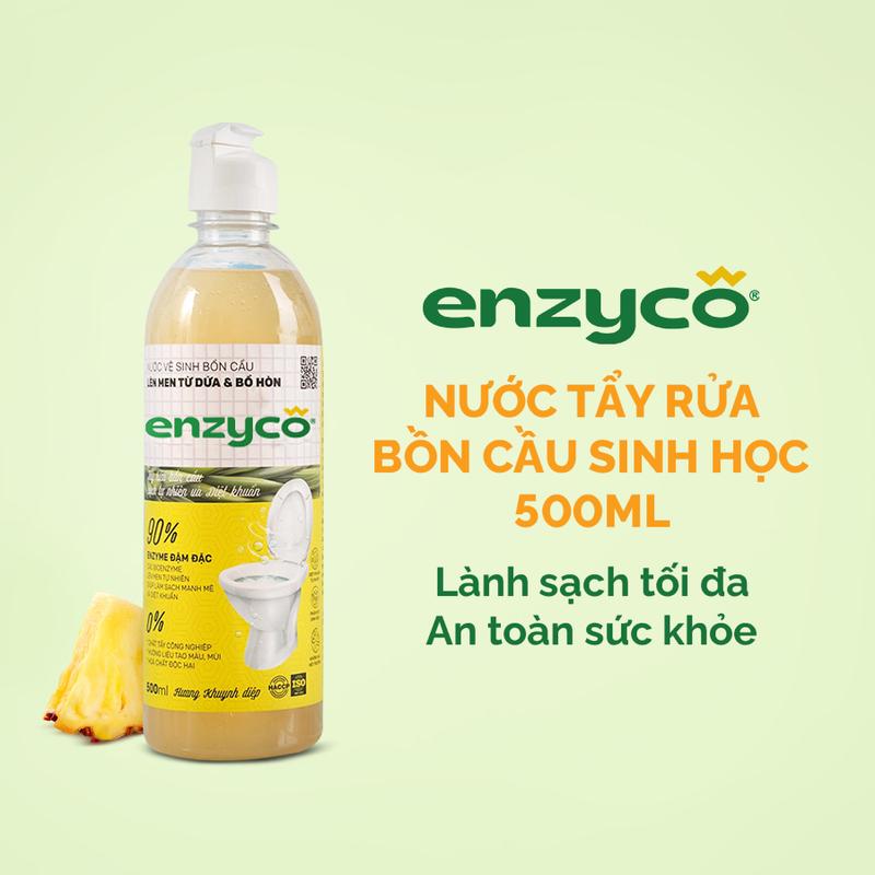 Nước Tẩy Bồn Cầu Sinh Học ENZYCO - Chai 500ml - Làm Sạch Hiệu Quả Tẩy rửa Đa Năng - Làm Sạch Tự Nhiên, An Toàn Sức Khỏe