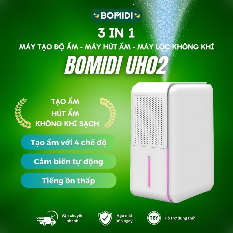 Lọc Không Khí 3 in 1 BOMIDI UH02 - Máy Điều Chỉnh Độ Ẩm Tự Động  - Máy Tạo Ẩm - Máy Hút Ẩm - Lọc Không Khí Làm Sạch Khử Khuẩn