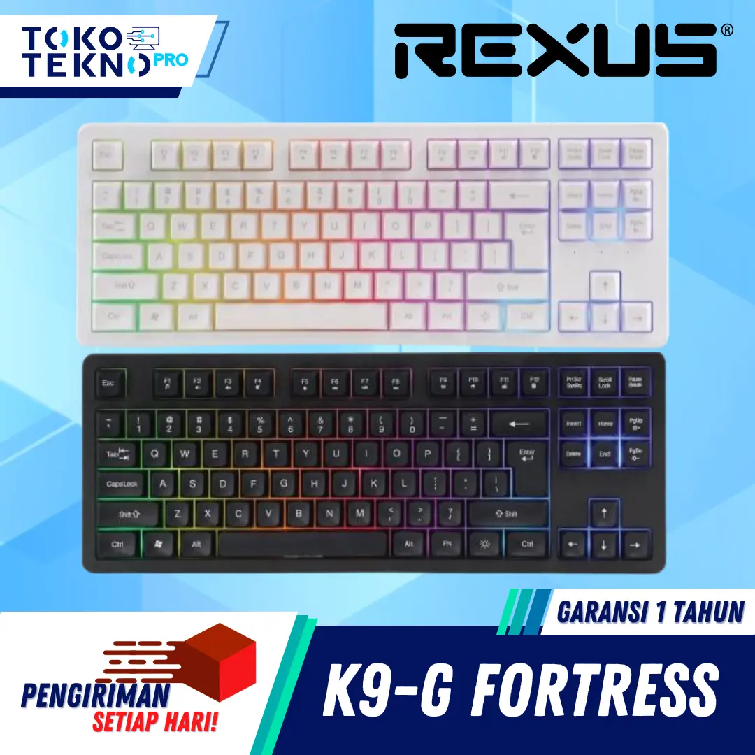 Keyboard Gaming Rexus K9G / K9-G Keyboard Fortress Wired Gaming Keyboard RGB