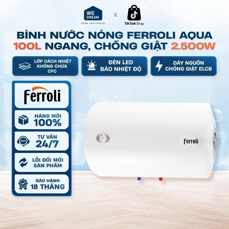 Máy nước nóng gián tiếp Ferroli Aqua 100 lít 2500W SEH_ELCB