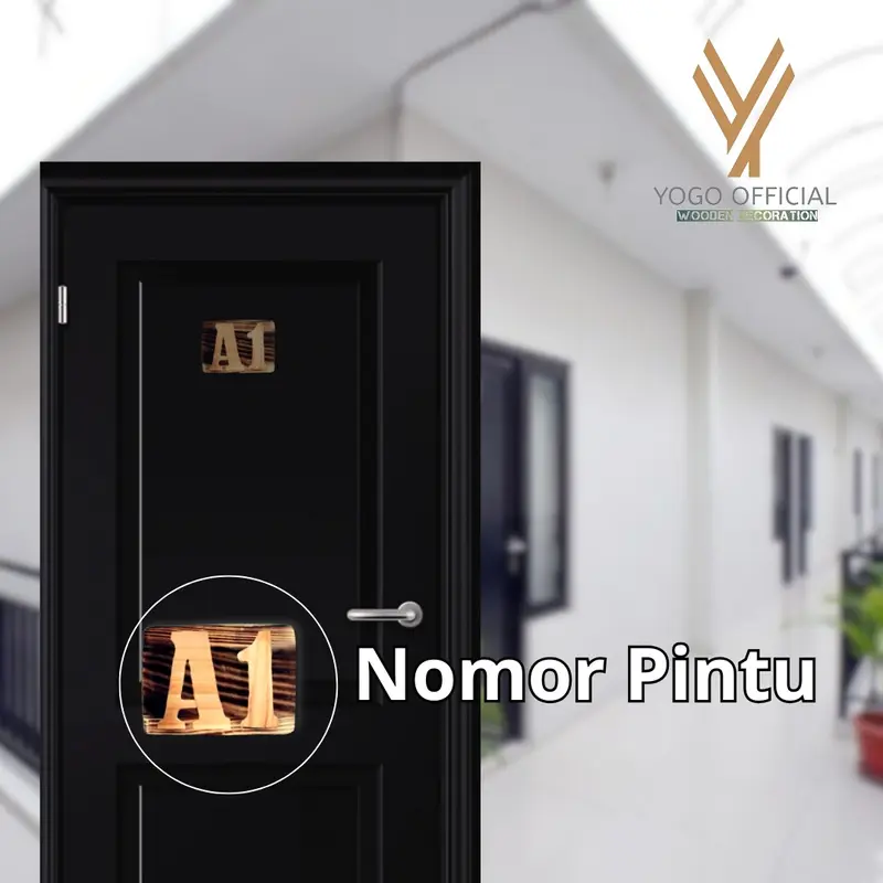 Papan Nomor Pintu Universal Kamar Hotel / Kosan - Kemudahan Identifikasi Nomor Kamar 0