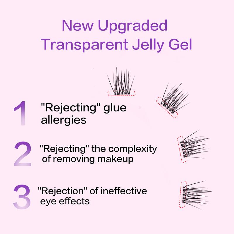Product Introduction of FindLove Camellia Glue Free Eyelash Pre-Bond Technology  No Glue Needed  DIY Eyelash  1-Step Press On Lashes Self Adhesive Reusable Natural Segmented  Long Lasting  Eyelash Extensions gluefree lashes Cosmetic free Tweezer  Self-Adhesive C Curl Lashes 45