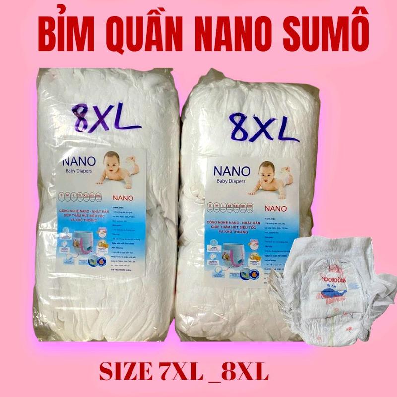 BỈM QUẦN NANO SUMÔ  SIZE 7XL _8XL  30_40kg  PHÔM BO TO RỘNG RÃI   1 BỊT 50 MIẾNG  