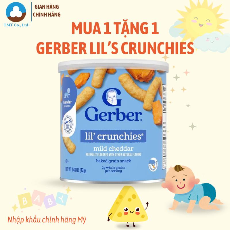 Bánh snack dặm Gerber Lil's Crunchies nhập khẩu Mỹ hộp 42g