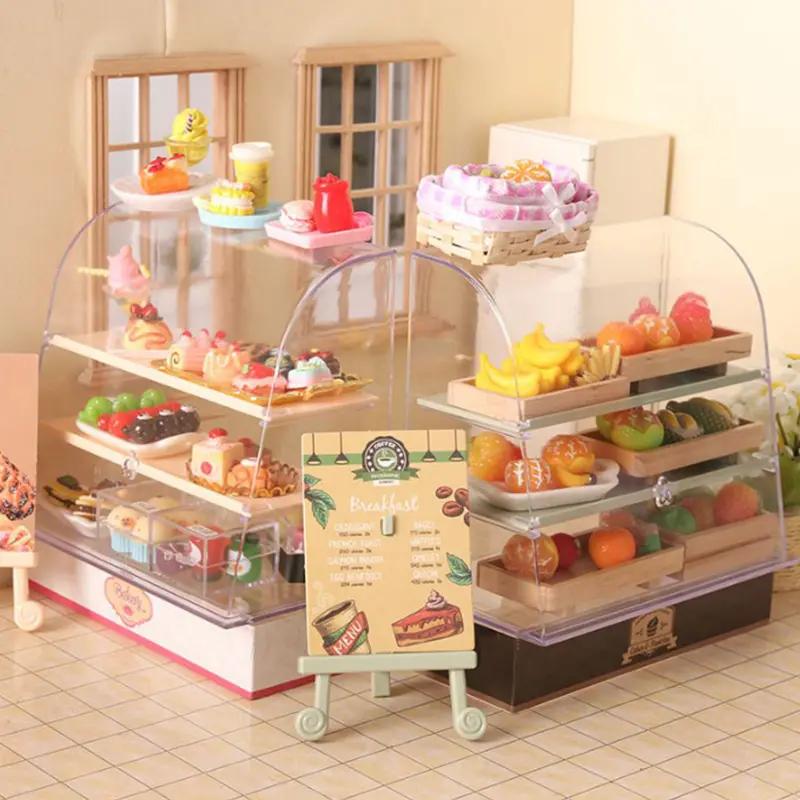 ngôi nhà búp bê 1:12 tủ bánh mô phỏng mẫu phụ kiện trang trí đồ chơi
