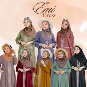emi dress | gamis simpel by emka hijab Muslim