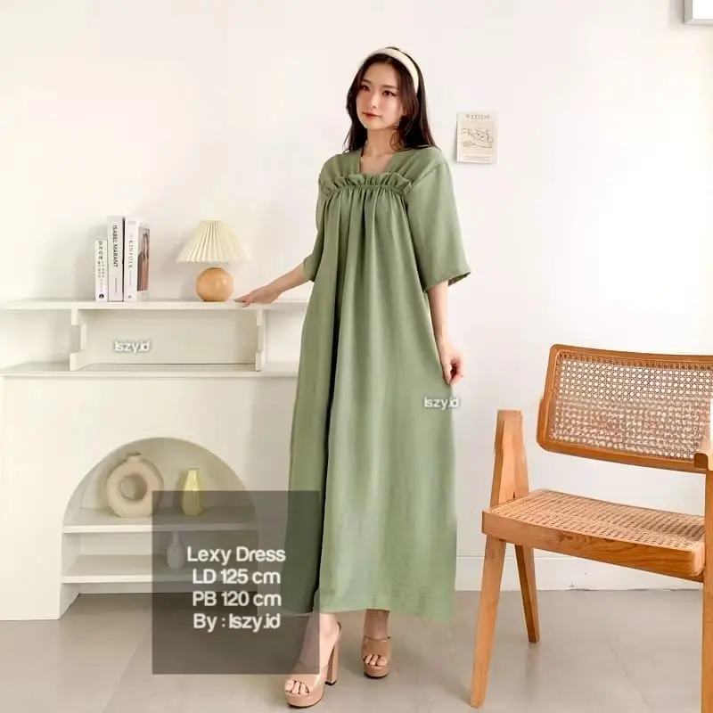 LEXY DRESS CRINGKEL AIRFLOW PREMIUM DASTER FUJI LONG
