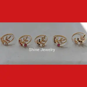 cincin daun random warna 1gr
