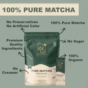 PURE MATCHA isi 25 sachet PURE MATCHA PREMIUM BADARU