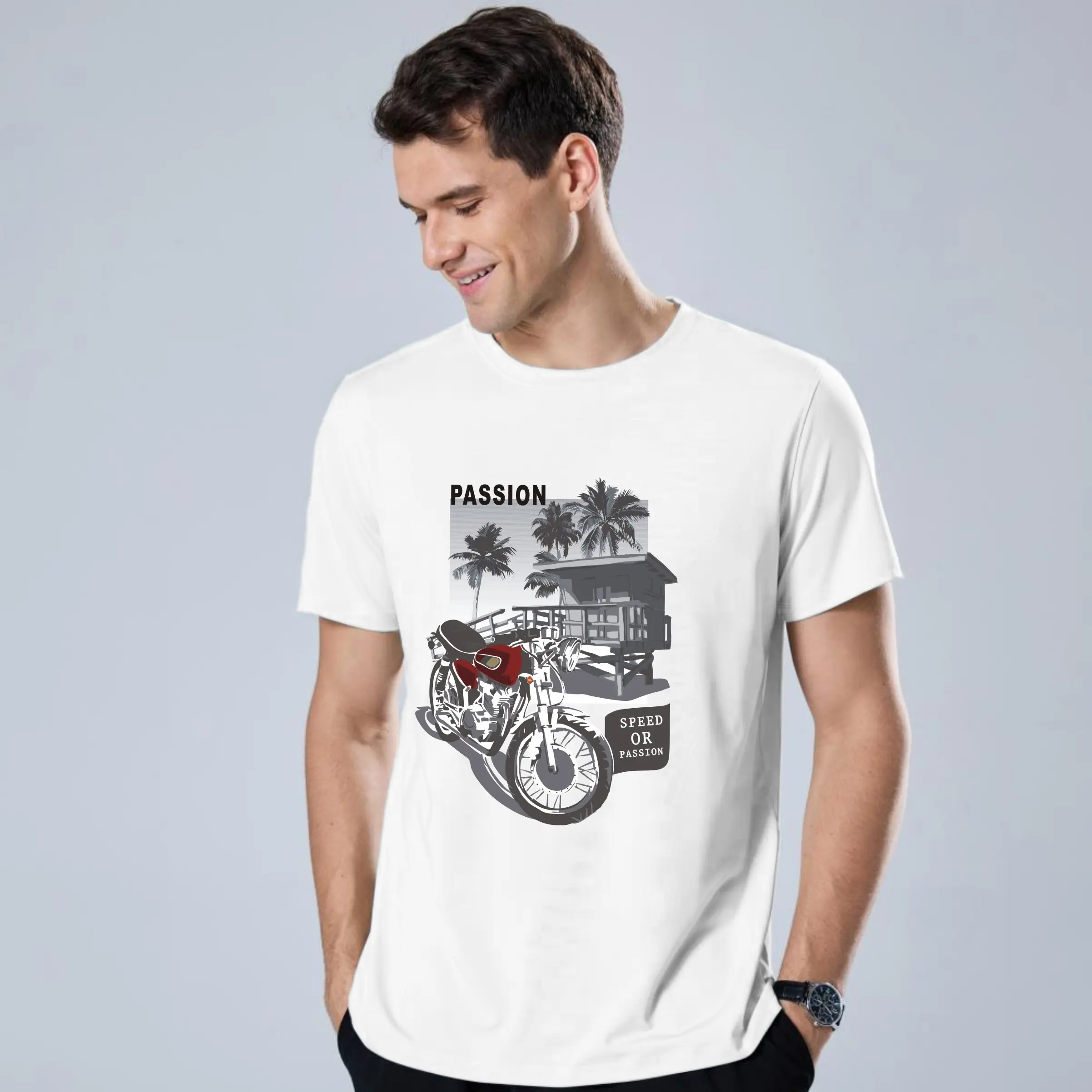 San paulo Men's Letter Graphic Y2K Tee Shirt Casual Designer Short Sleeve Vintage Round Neck T Shirt Motorcycle Clothing for Men