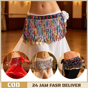 Aksesoris Kostum Tari Belly Dance Waist Chain Belt Belly Gaya Bohemia Dance Coin Ikat Pinggang Belly Dance Kostum Pertunjukan Tari