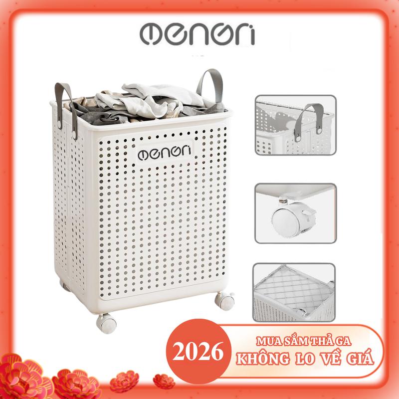 Giỏ Đựng Quần Áo Gấp Gọn Có Bánh Xe Di Chuyển Chất Liệu Nhựa ABS - OENON Rổ