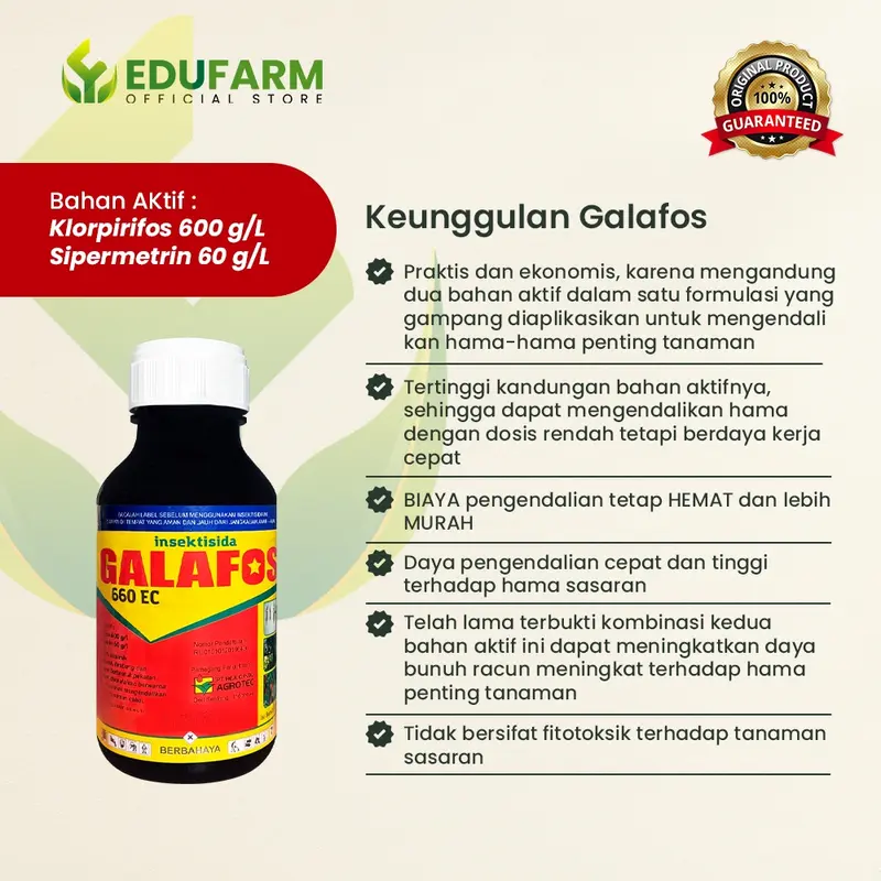 Galafos 660 EC - Insektisida Racun Kontak Lambung 1