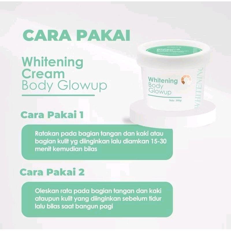 GLUGHAVA WHITENING BODY GLOW UP MASK 100GR | BODY MASK | MASKER BADAN | EXFOLIATING | EKSFOLIASI | PERAWATAN TUBUH 2