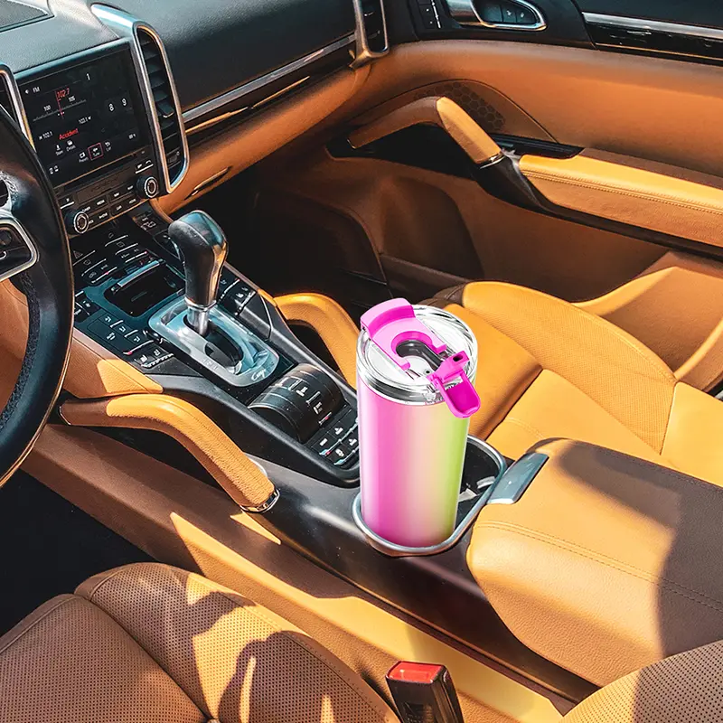 【 Meoky Tumbler 】 24 Oz Car Water Bottle, Cute Water Bottle, Tumbler, Made Of Food Grade Stainless Steel Material, Non-Slip Bottom, Two Drinking Design Coffee Cups, Can Keep Warm For 8 Hours Or Cool For 24 Hours, Holiday Gift （Father's Day） 5