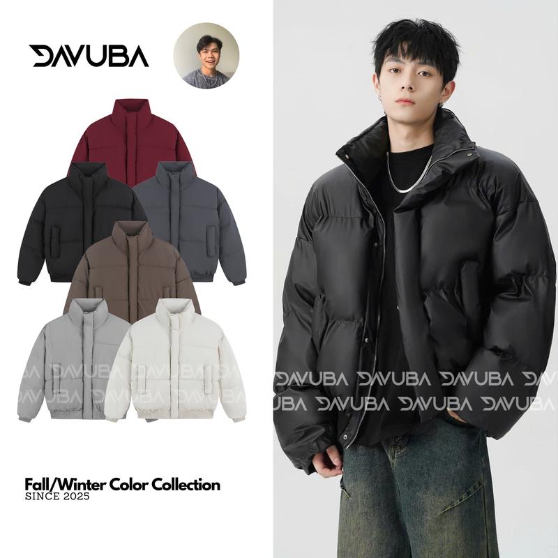  DAVUBA x TĐG I Áo Phao Boxy  Ver2  Dày Dặn Tay Dài Cổ Cao Nam Nữ SM162 