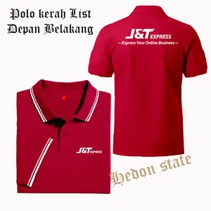 Hedon State - Poloshirt Pendek Kerah List JNT-Express Kaos Kerah Seragam Pria Wanita