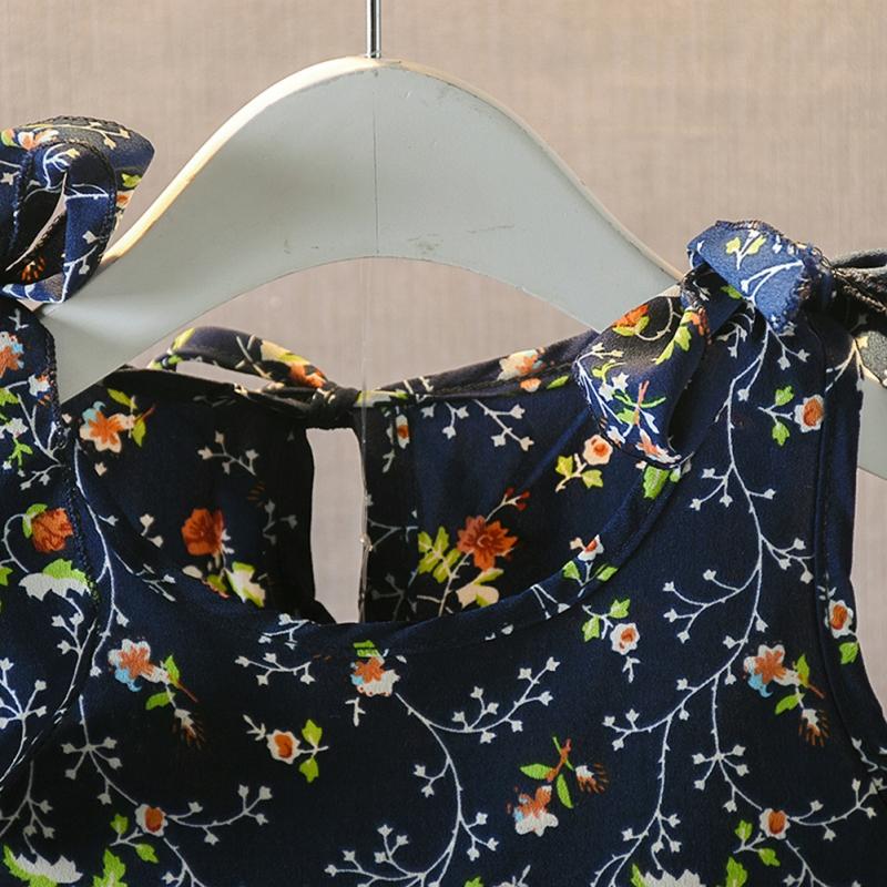 Product Introduction of Summer Casual Baby Girls Floral Pattern Strap Dress Cotton Kids Toddler Sleeveless Pageant Sundress 22