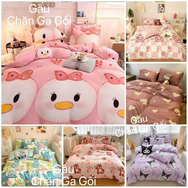 Sét ga gối 5 món chăn phao nhiều họa tiết xinh , phòng ngủ đẹp