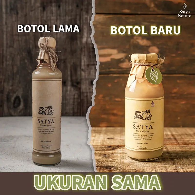 (PAKET 3 BOTOL) SATYA Jus Bawang Putih Tunggal Jahe Merah Madu Hutan Cuka Apel Lemon sudah BPOM TR Natural dan Aman 3