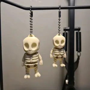 Tiny Skeleton Alien Gantungan Kunci Tengkorak Skeleton Body Skeletal Tengkorak Badan Keychain Mainan
