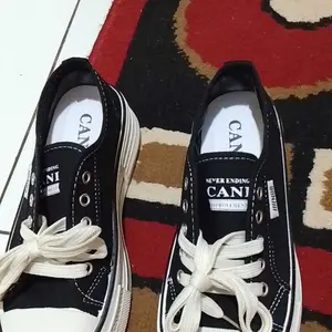 CANI【Back To School】Black Shoes Collection Sepatu Hitam Sekolah Sneakers Pria & Wanita