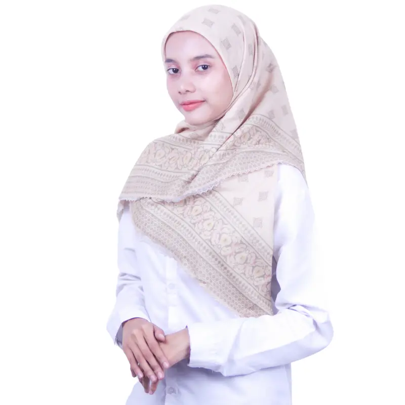 Hijab/Kerudung ukuran Standard Segiempat Motif bahan Voal TERMURAH dan Berkualitas PREMIUM (08-0022) 2