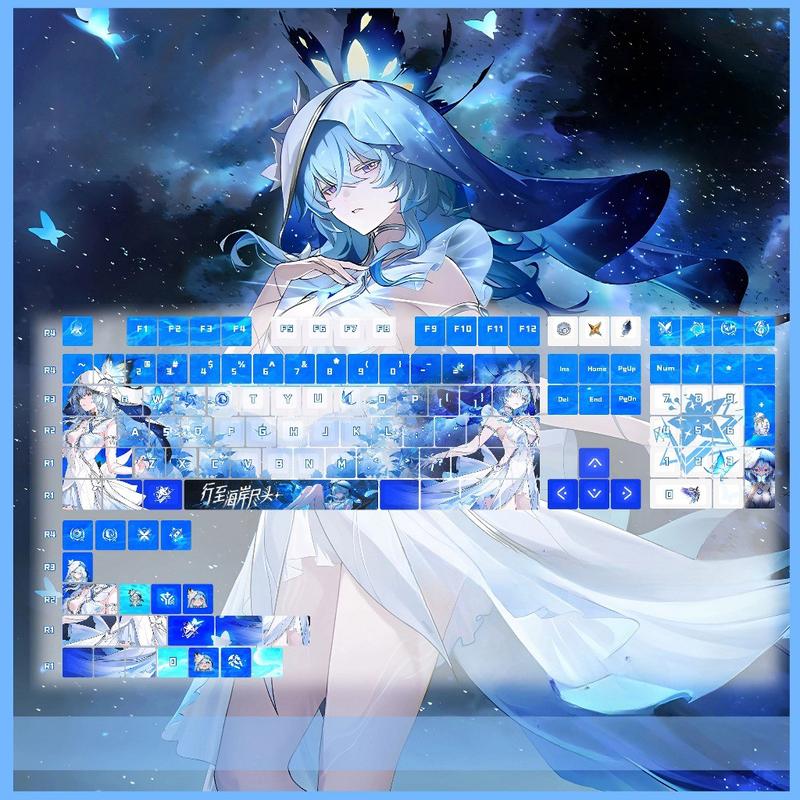 Hàng chinh hǎng 100% Keycap Wuthering Waves Shorekeeper thick PBT xuyên led in…