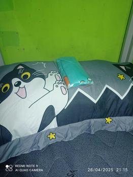 Product Review of JUAL SARUNG BANTAL CINTA RUMBAI, UKURAN 100 X 50 CM, KAIN KATUN POLYMICRO, PAKAI RESLETING, ANTI LUNTUR, BISA DICUCI, BERAT 150 GRAM from A**a 2