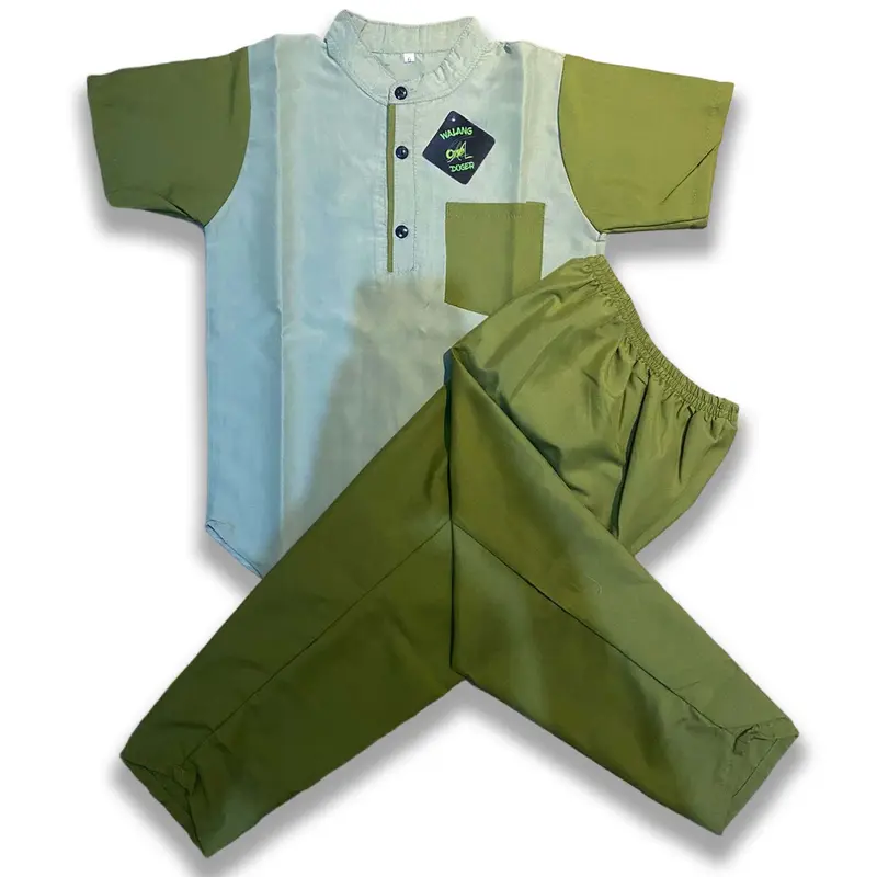 Baju Koko Anak Kombinasi Warna Ala Pakistan - Micro Soft Premium - Muslim 4