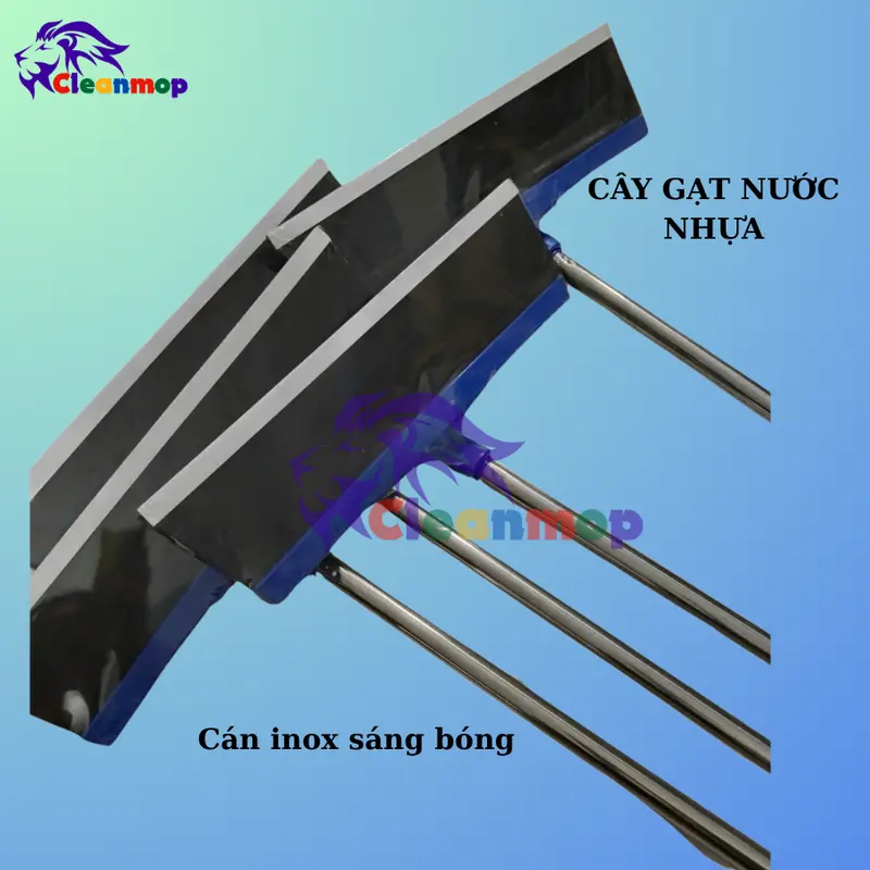 Cây gat nước công nghiệp, Cây đẩy nước, cán inox siêu bền Làm Sạch vat  dung gia dinh chổi  đẩy gạt nước cao su 0
