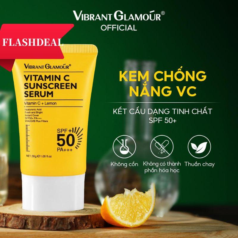 FSVIBRANT GLAMOUR Tinh Chất vitamin c Chống Nắng spf 50 + pa 3+ uva / uvb 50x c 3x ceramide Dưỡng Ẩm Cho Da 30g