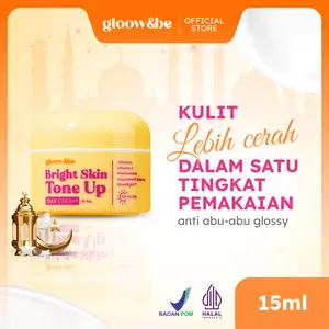[GLOWING SKIN] Gloow&be Bright Skin Tone-Up Day Cream Mengandung Niacinamide| Tone Up Cream| Brightening Day Cream | Pelembab Wajah | Krim Siang | Base Makeup | Glow Finish