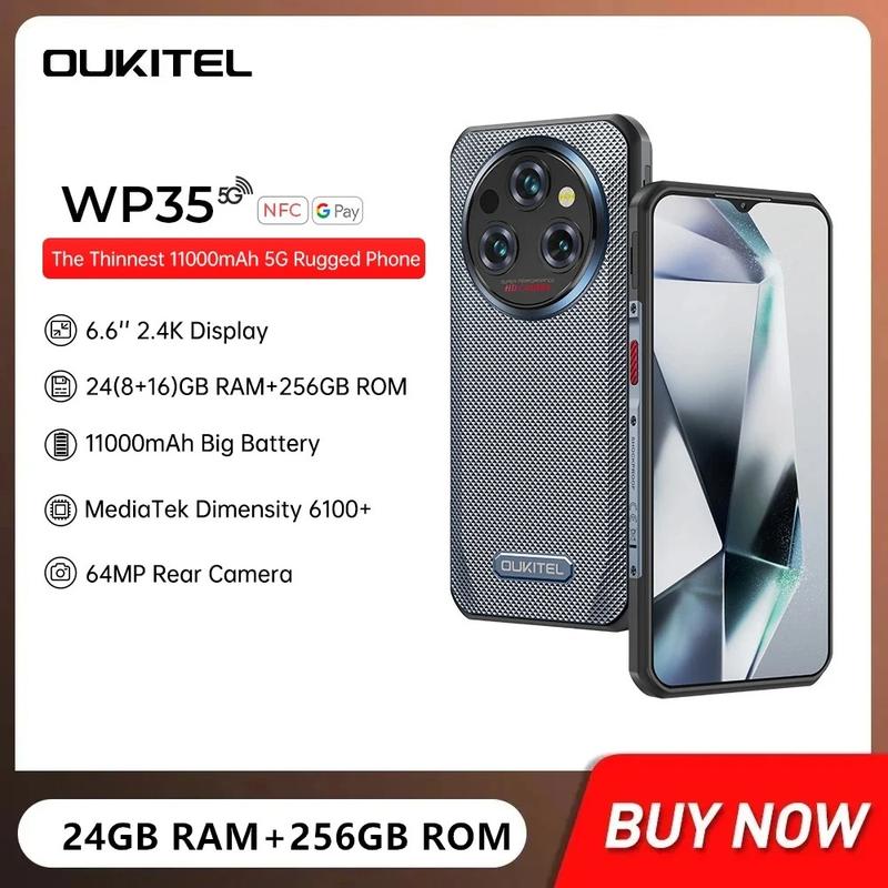Oukitel WP35 Rugged 5G Smartphone 6.6Inch Display Octa Core 24GB+256GB ...