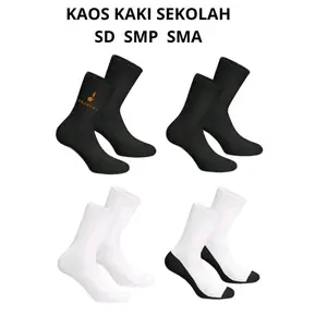 Kaos Kaki Anak Sekolah SD SMP SMA & Kaus Kaki Kerja Hitam Putih Premium