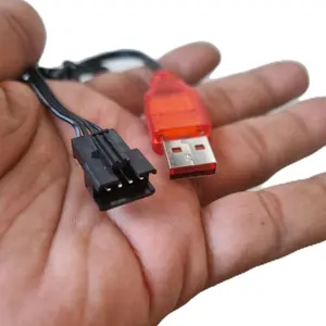 CHARGER USB BATERAI 7,4V 4PIN MAINAN MOBIL REMOTE CONTROL ALAT CAS BATERE  Toy