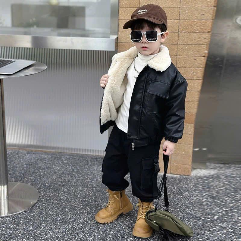 Áo Da lót lông cho bé trai từ 8-28kg Shop Luankids 29