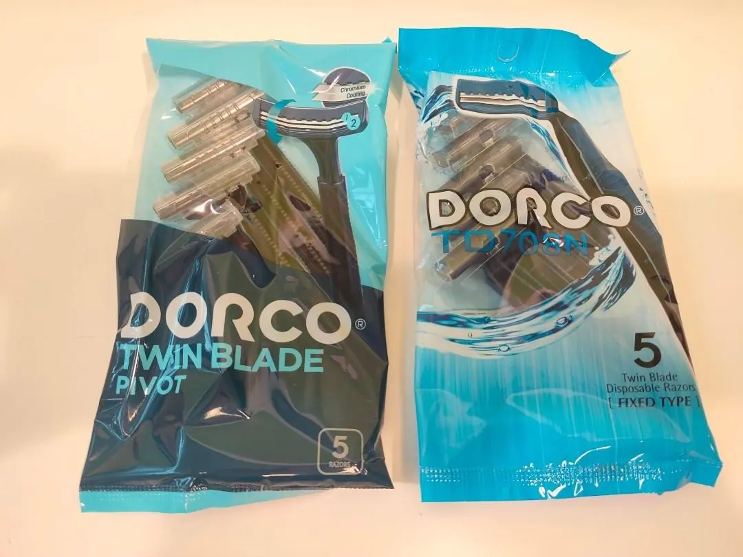 (Bundle of 2 pack) Dorco Twin Blade Disposable Razor (Pack of 5pcs)