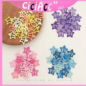 Cici COD Jepit Rambut Bintang Manis 3 CM Korea Fashion Serbaguna Keren Bintang Lima Titik Logam Gadis Cantik Wanita Hair Clips Elegan Warna Warni