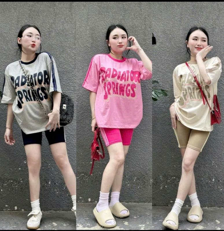 Set Đồ Bộ Nữ Quần Lửng + Áo Fom Rộng Chữ In Tôn Dáng Bigsize 45-85KG TOP NỮ