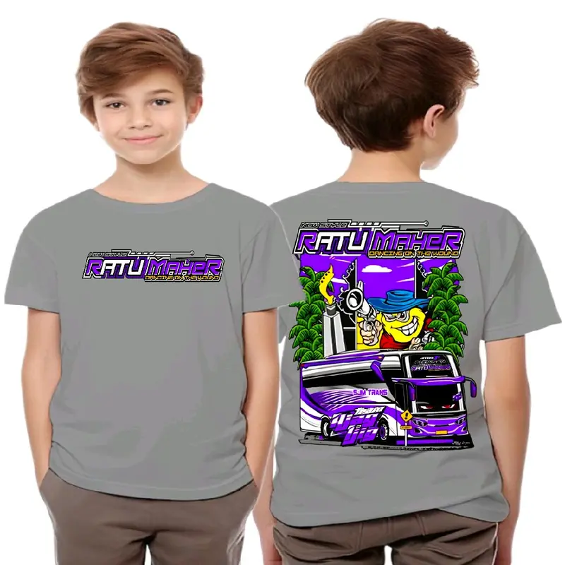 DTF | KAOS ANAK GAMBAR BISMANIA/ KAOS ANAK RATU MAHER Bahan cotton combat 24s 30s baju anak laki-laki/Perempuan viral terbaru atasan unsisex 9-10 tahun Fashion 4