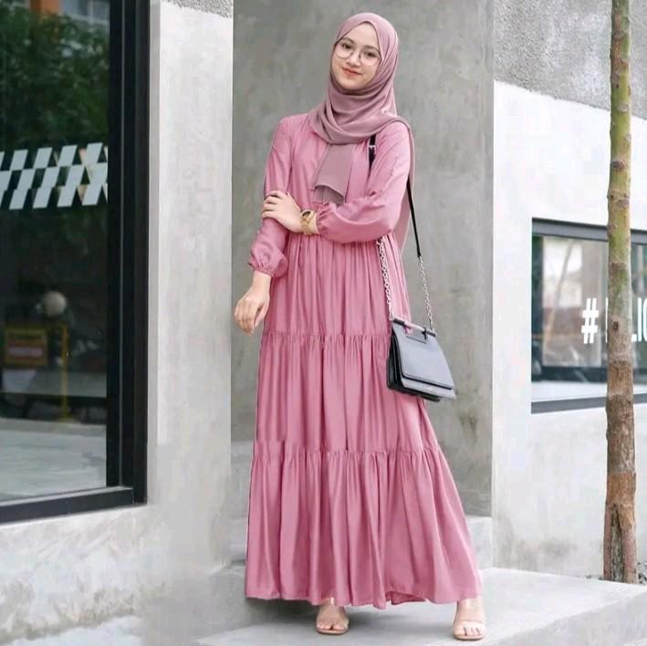 Product Introduction of (promo) gamis canda rempel susun airflow premium/ gamis polos busui terlaris 2024/gamis premium/ gamis muslim 12