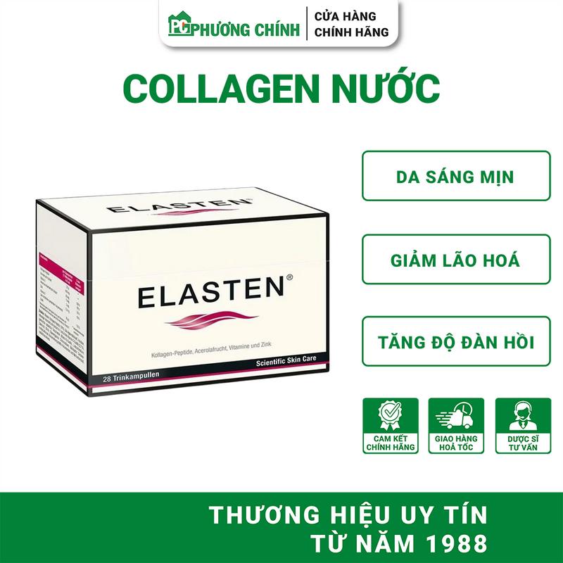 Collagen Nước Elasten Collagen Hỗ Trợ Da Căng Sáng Mịn Màng Hạn Chế Lão Hoá 28 Ống